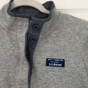 LL Bean lightweight pullover - gray and chambray